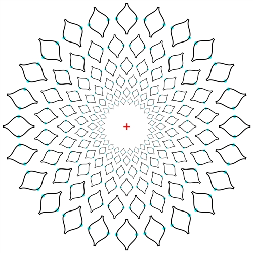 ���S�����Ă���Ɛ��F�̓_��������H